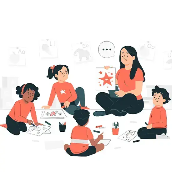 Illustration supporting child psychology learning